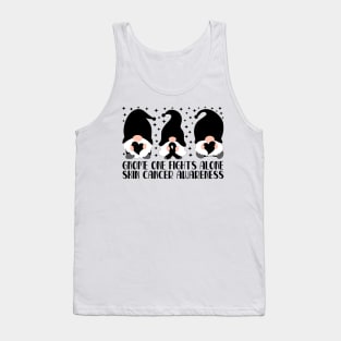 Gnome One Fights Alone Skin Cancer Awareness Tank Top
